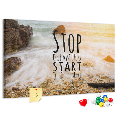 Tablero de anuncios Un motivo que inspira actividades en la costa.