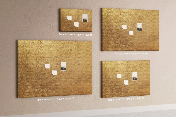 Tablero de anuncios Textura dorada con estilo minimalista.