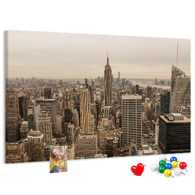 Pizarra de corcho Horizonte de Nueva York con rascacielos