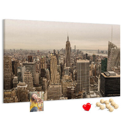 Pizarra de corcho Horizonte de Nueva York con rascacielos