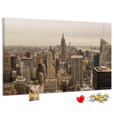 Pizarra de corcho Horizonte de Nueva York con rascacielos