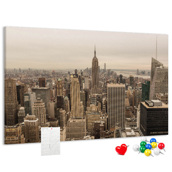 Pizarra de corcho Horizonte de Nueva York con rascacielos