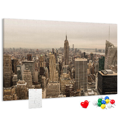 Pizarra de corcho Horizonte de Nueva York con rascacielos