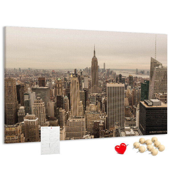 Pizarra de corcho Horizonte de Nueva York con rascacielos
