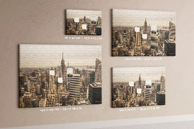 Pizarra de corcho Horizonte de Nueva York con rascacielos