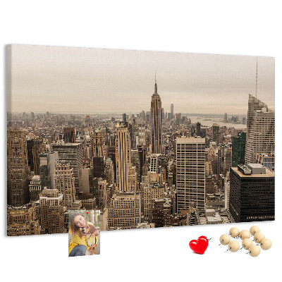 Pizarra de corcho Horizonte de Nueva York con rascacielos