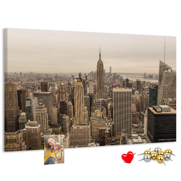 Pizarra de corcho Horizonte de Nueva York con rascacielos