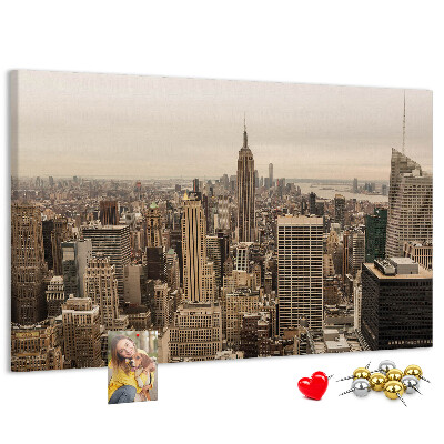 Pizarra de corcho Horizonte de Nueva York con rascacielos