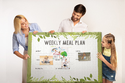 Planificador de comidas Green Leaf tablero de anuncios