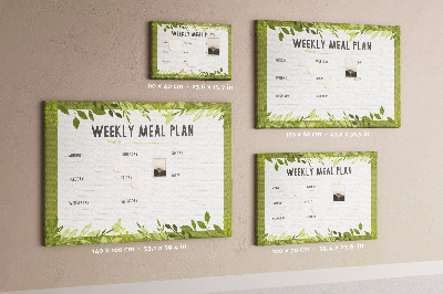 Planificador de comidas Green Leaf tablero de anuncios