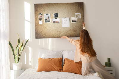 Tablero de corcho decorado diseño de mapa antiguo con puntos marcados