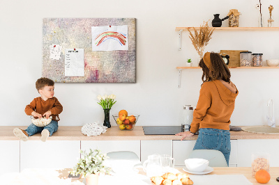 Tablero de anuncios con diseño de delicadas pinceladas en tonos pastel