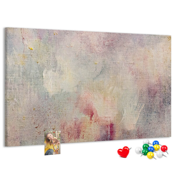 Tablero de anuncios con diseño de delicadas pinceladas en tonos pastel