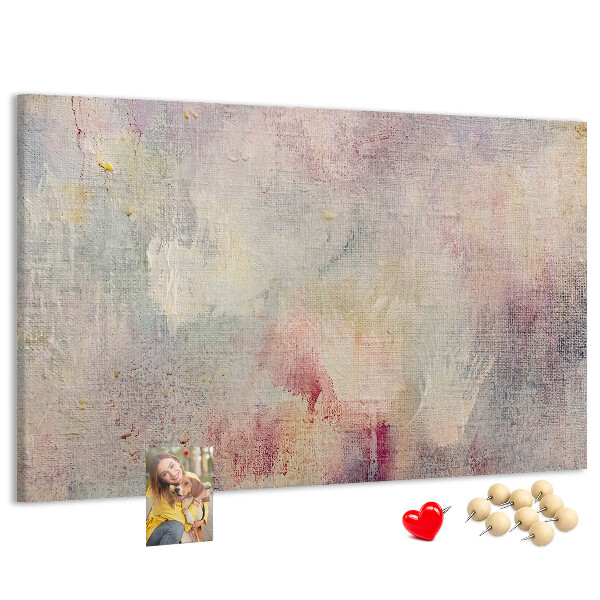 Tablero de anuncios con diseño de delicadas pinceladas en tonos pastel