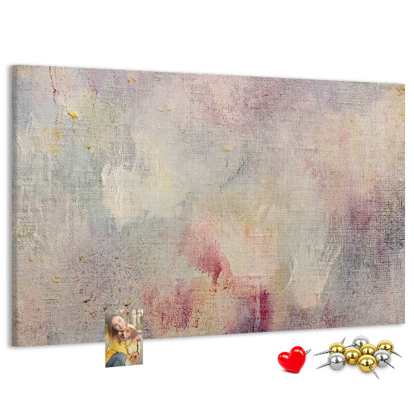 Tablero de anuncios con diseño de delicadas pinceladas en tonos pastel