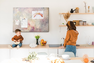 Tablero de anuncios con diseño de delicadas pinceladas en tonos pastel