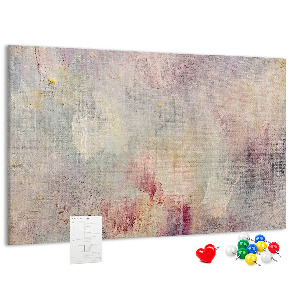 Tablero de anuncios con diseño de delicadas pinceladas en tonos pastel