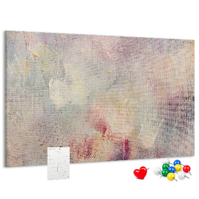 Tablero de anuncios con diseño de delicadas pinceladas en tonos pastel