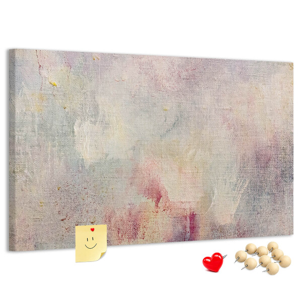 Tablero de anuncios con diseño de delicadas pinceladas en tonos pastel