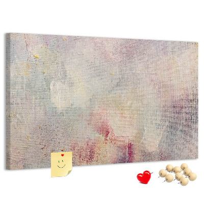 Tablero de anuncios con diseño de delicadas pinceladas en tonos pastel
