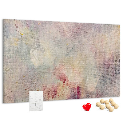 Tablero de anuncios con diseño de delicadas pinceladas en tonos pastel