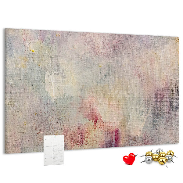 Tablero de anuncios con diseño de delicadas pinceladas en tonos pastel