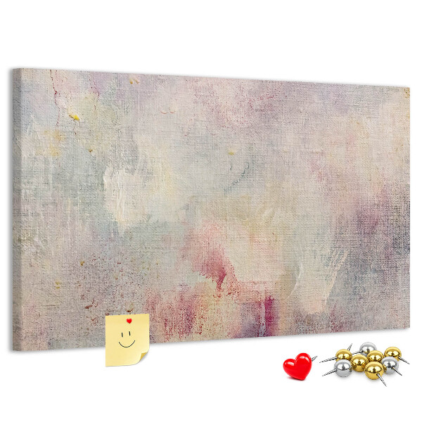 Tablero de anuncios con diseño de delicadas pinceladas en tonos pastel