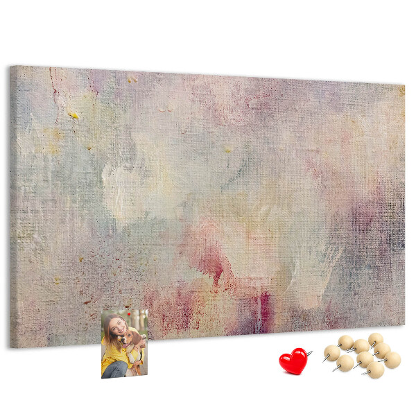 Tablero de anuncios con diseño de delicadas pinceladas en tonos pastel