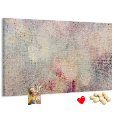 Tablero de anuncios con diseño de delicadas pinceladas en tonos pastel
