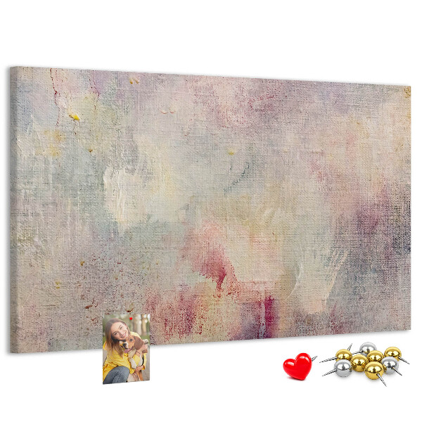 Tablero de anuncios con diseño de delicadas pinceladas en tonos pastel