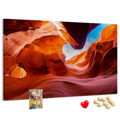 Tablero de corcho decorado Rocas rojas y cielo azul