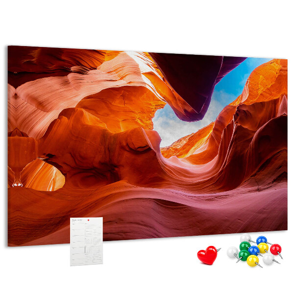 Tablero de corcho decorado Rocas rojas y cielo azul