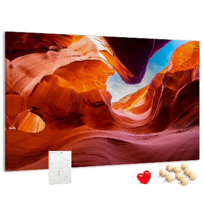 Tablero de corcho decorado Rocas rojas y cielo azul