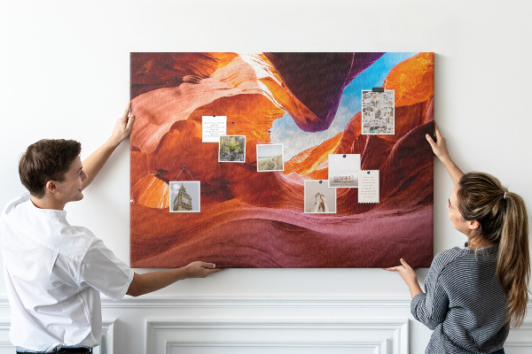 Tablero de corcho decorado Rocas rojas y cielo azul