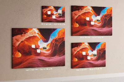 Tablero de corcho decorado Rocas rojas y cielo azul