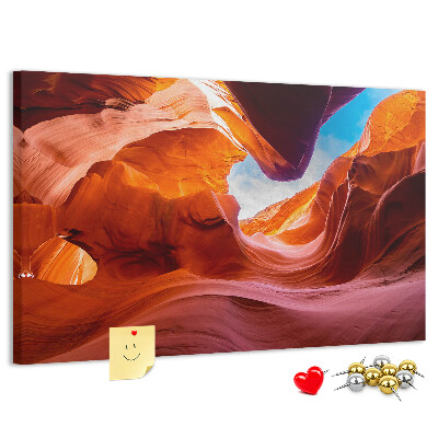 Tablero de corcho decorado Rocas rojas y cielo azul
