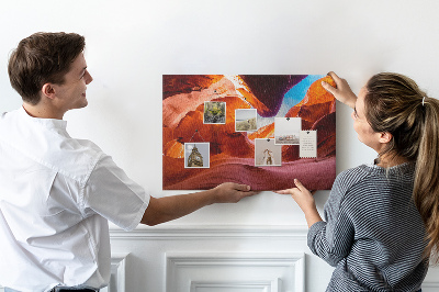 Tablero de corcho decorado Rocas rojas y cielo azul