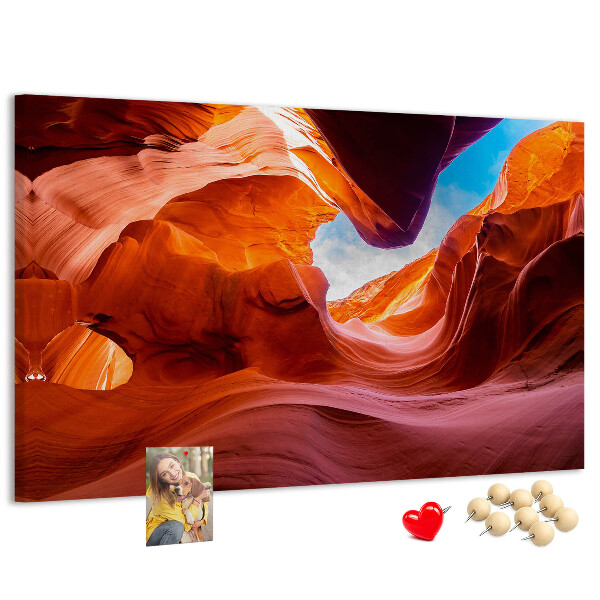 Tablero de corcho decorado Rocas rojas y cielo azul