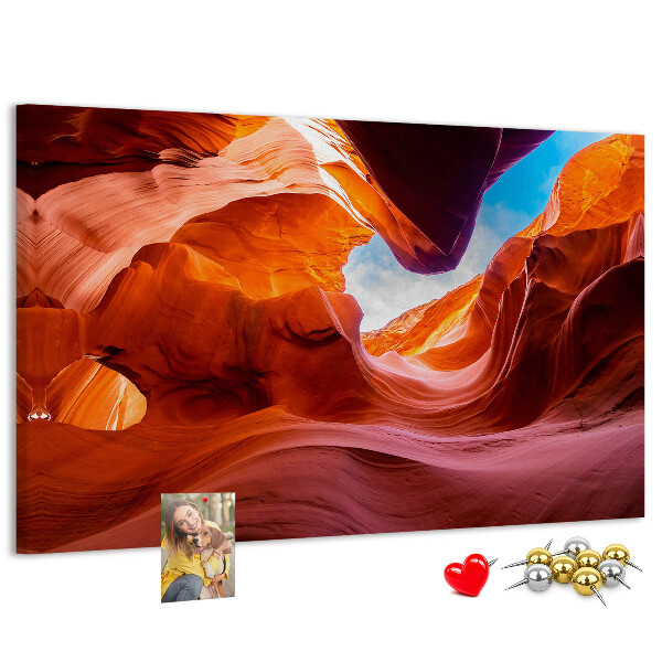 Tablero de corcho decorado Rocas rojas y cielo azul