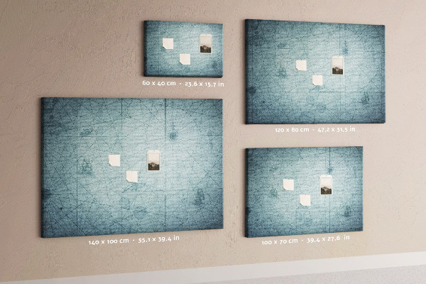 Tablero de anuncios mapa antiguo con patrones geométricos