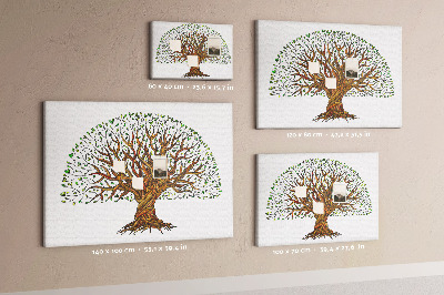 Pizarra de corcho Ramas de árbol entrelazadas con hojas