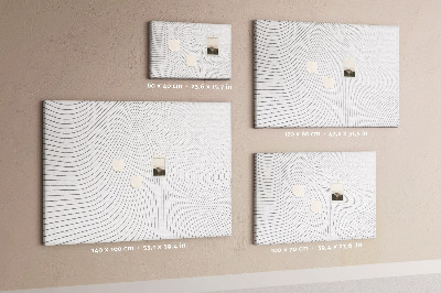 Tablero de anuncios con diseño de ondas de líneas minimalistas
