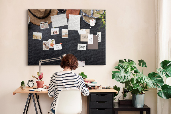 Tablero de anuncios con diseño de ambiente veraniego y accesorios de playa