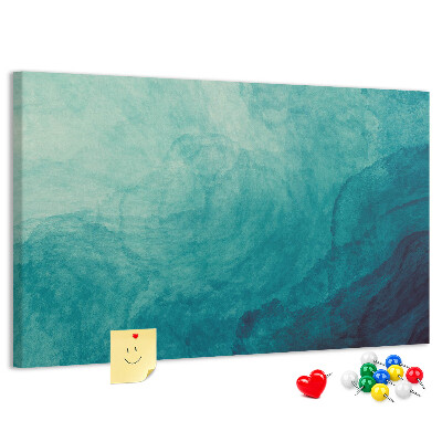 Tablero de anuncios olas azules en una composición apacible