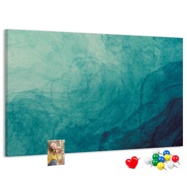 Tablero de anuncios olas azules en una composición apacible