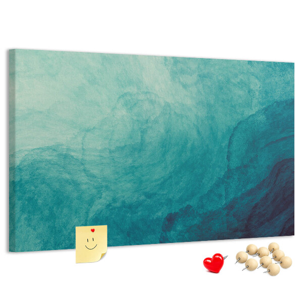 Tablero de anuncios olas azules en una composición apacible