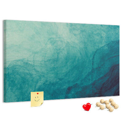 Tablero de anuncios olas azules en una composición apacible