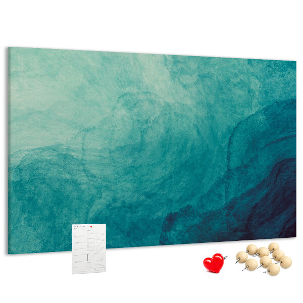 Tablero de anuncios olas azules en una composición apacible