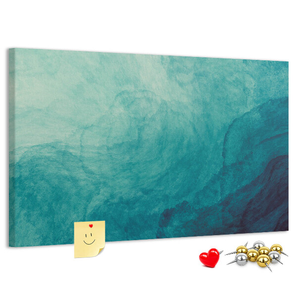 Tablero de anuncios olas azules en una composición apacible