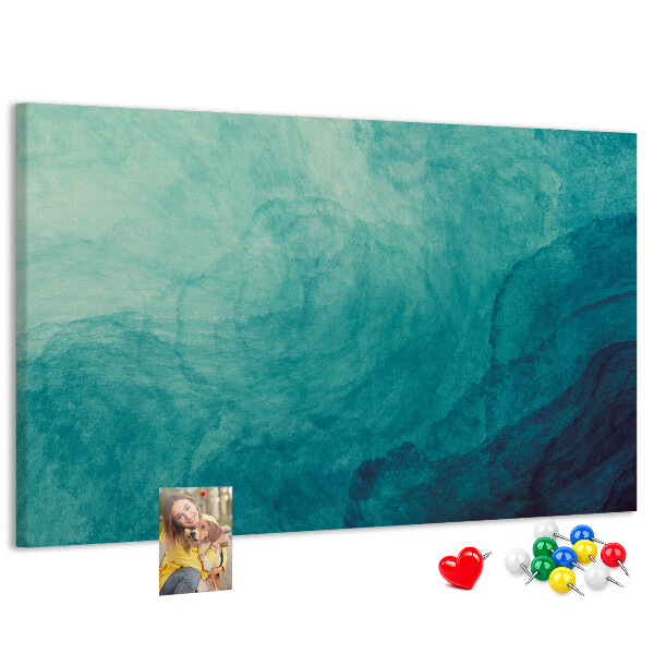 Tablero de anuncios olas azules en una composición apacible
